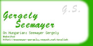 gergely seemayer business card